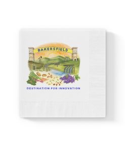 Bakersfield Destination For Tech Innovation White Coined Napkins - Image 7