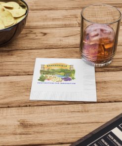 Bakersfield Destination For Tech Innovation White Coined Napkins - Image 12