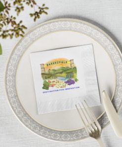 Bakersfield Destination For Tech Innovation White Coined Napkins - Image 5