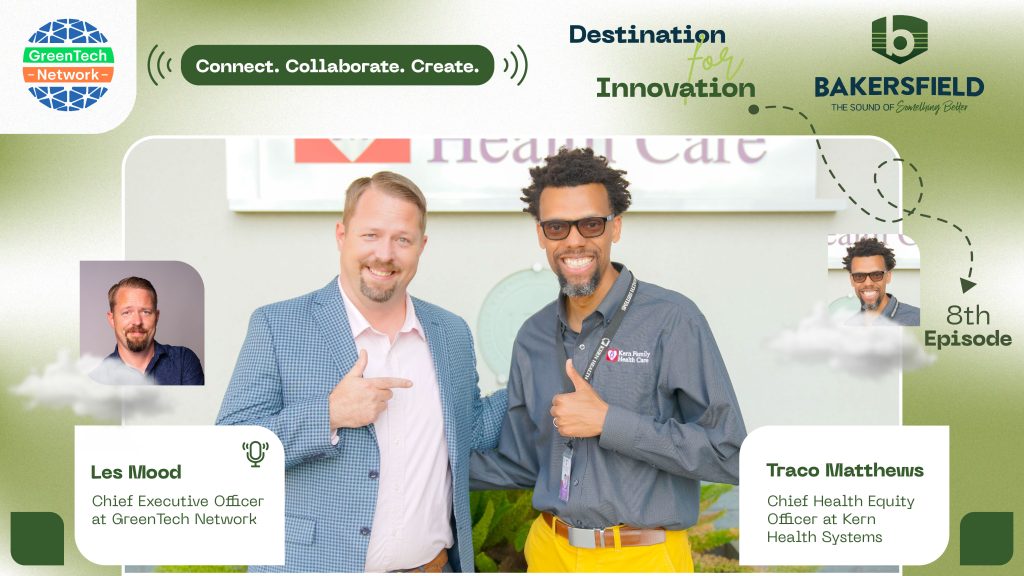 Traco Matthews speaking on community empowerment during the Destination for Innovation interview.