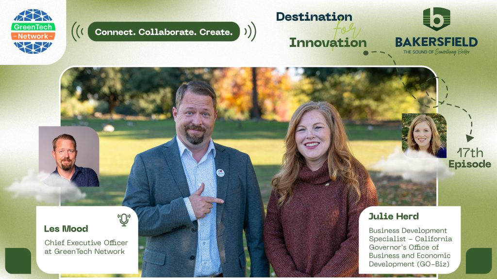 Les Mood interviewing Julie Herd in Fresno, California on the Destination for Innovation